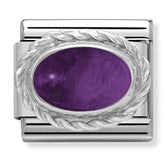 Nomination Composable Classic Link 330504/02 Amethyst Stone in 925 Silver